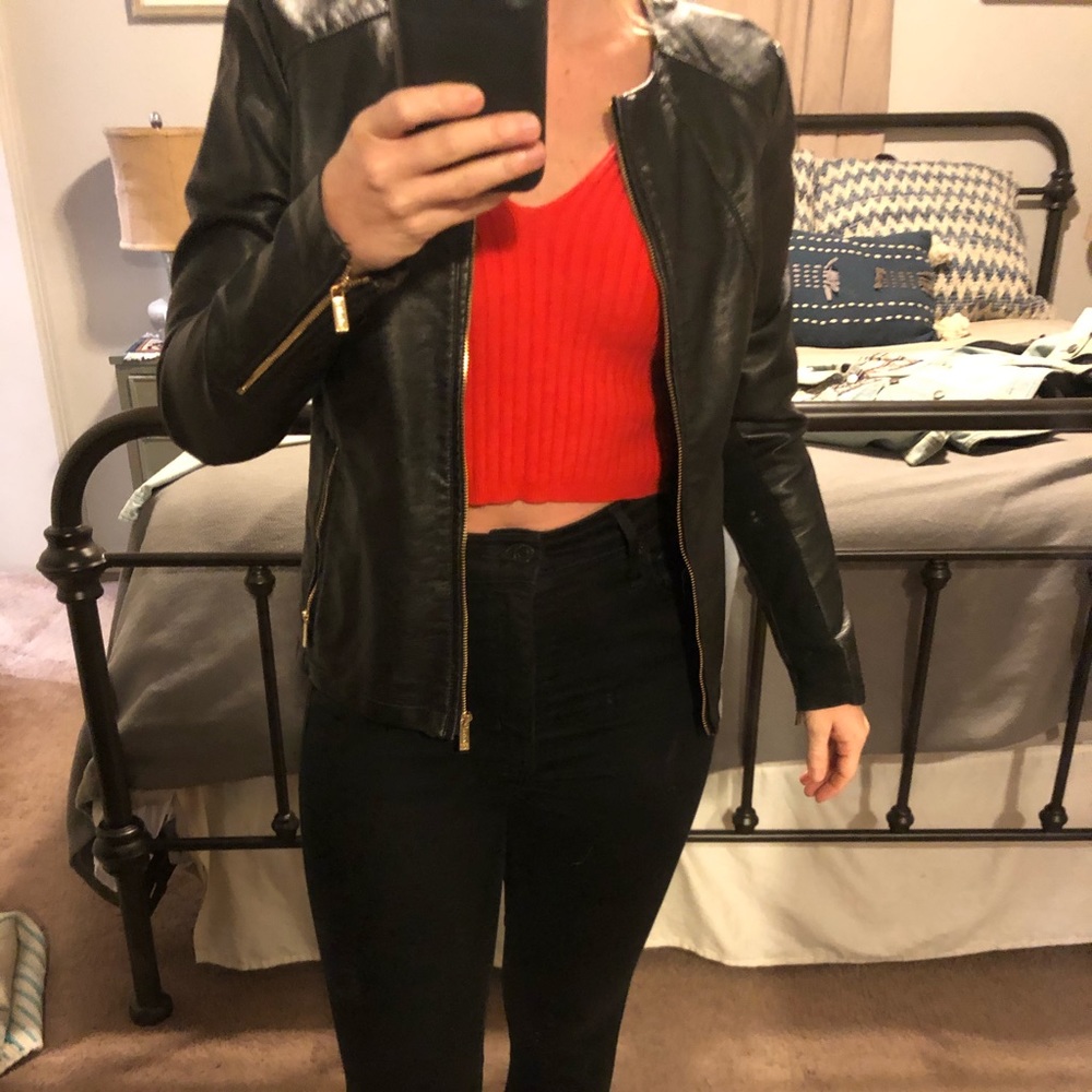 Calvin Klein Jean jacket real leather